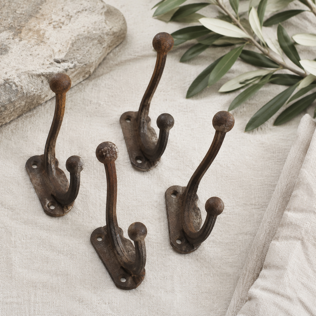 Rust-Iron Wall Hooks