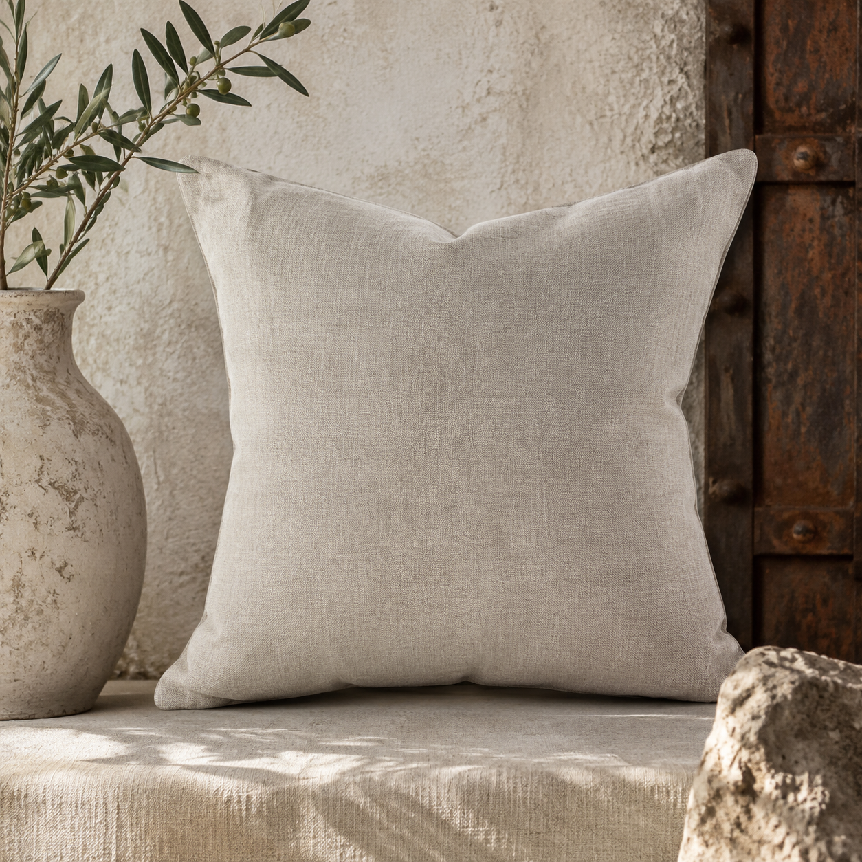 Oatmeal Linen Cushion